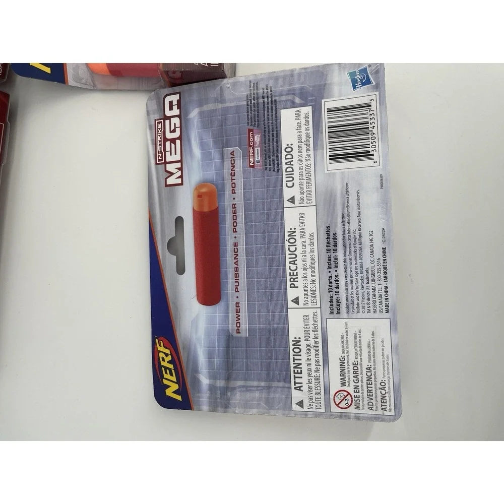 NERF Official‎ N-Strike Mega Series 10-Darts Red Refill A4368 Sealed 4 Packs